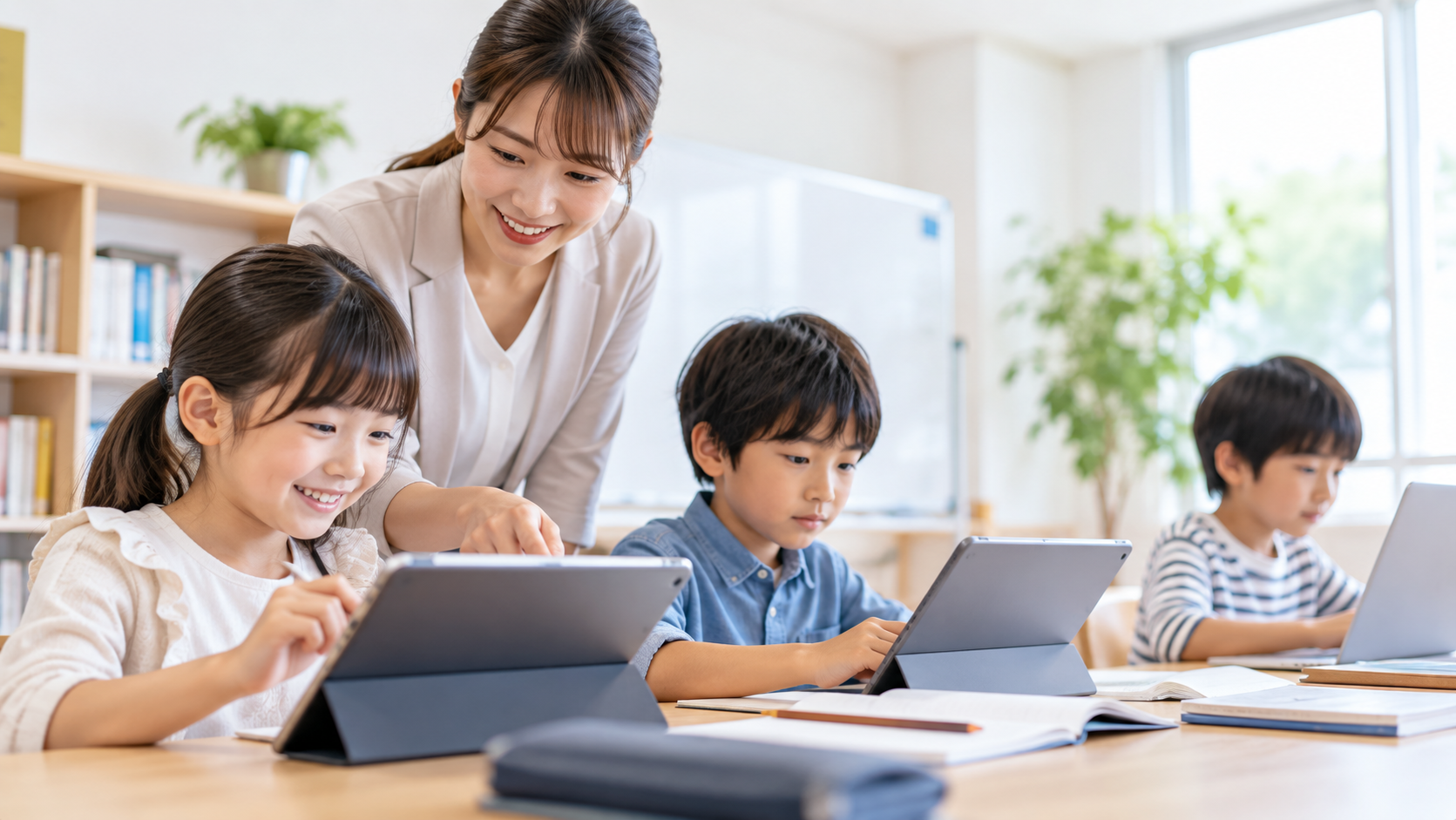スクールや教育サービスのアプリに対応するイメージ