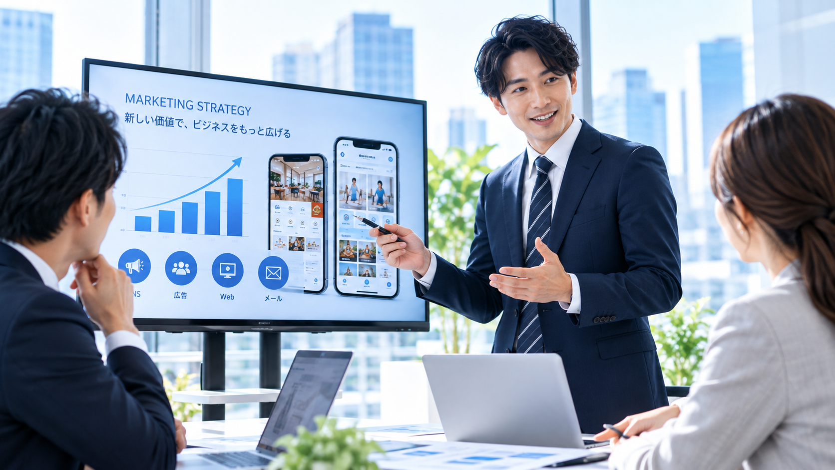 広告・営業会社のマーケティング会議